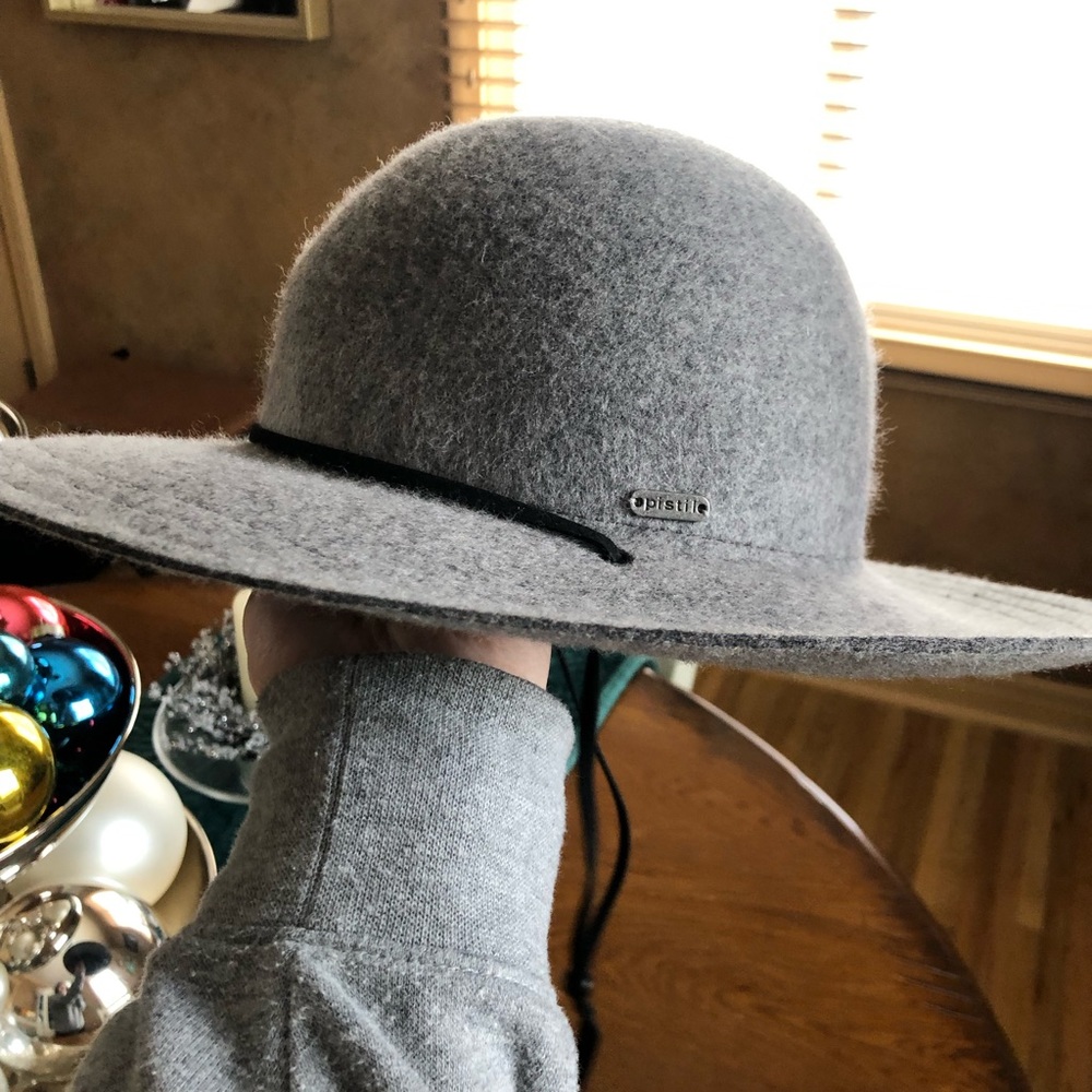 Gray wool hat